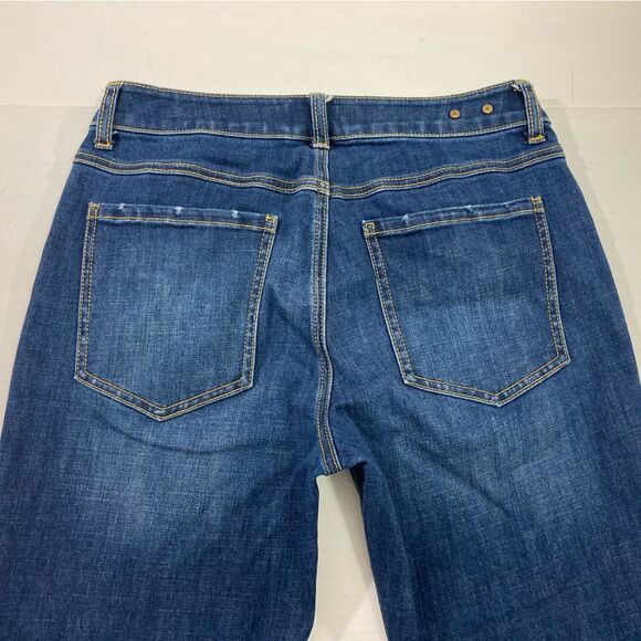 CAbi Jeans Women’s 8 Blue Distressed Denim Curvy Skinny Fit Casual Chic - Picture 4 of 12